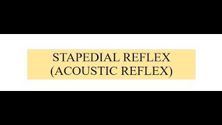 STAPEDIAL REFLEX [upl. by Suaeddaht]