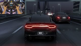 Dodge Charger SRT Hellcat RedEye Vs Mercedes E63S AMG Street Racing  Assetto Corsa  Moza R9 [upl. by Affra536]