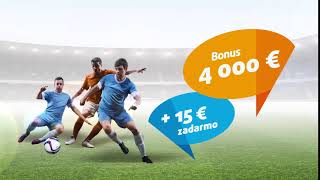 Bonus 4 000 €  15 € zadarmo  Tipsport [upl. by Ahsitak]