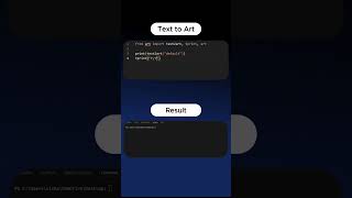 Turn Text to Art with Python 🎨 pythonprogramming [upl. by Eelarak]