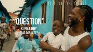 Burna Boy  Question feat Don Jazzy Official Music Video Instrument [upl. by Nayb542]