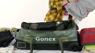 How to Pack 25inch Gonex Rolling Duffle Bag With Wheels  Travel Packing with Gonex [upl. by Anauqes131]