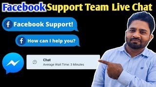 How to contact facebook support  Facebook support chat  Facebook live chat support [upl. by Averir]