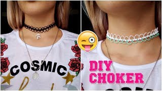 DIY Choker con hilo encerado y cuentas  MACRAME  fácil [upl. by Esirrehc]