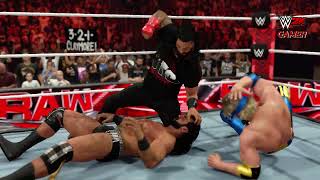 FULL MATCH  Roman Reigns vs Drew McIntyre vs Logan Paul  WWE Raw Gameplay [upl. by Lustick]