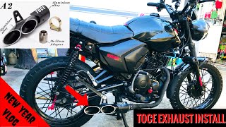 YTX 125 SCRAMBLERTOCE EXHAUST INSTALLNEW YEAR VLOG [upl. by Axel]