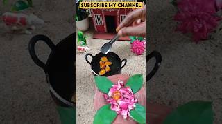 Crispy rose pakora  Mini food  Miniature Rose recipe shortstrendingrosepakoraminifood [upl. by Anyel]