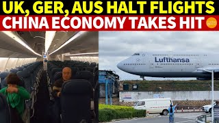 UK Germany Australia Philippines Halt China Flights Impacting Its Economy [upl. by Alyam394]