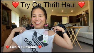 THRIFT TRY ON HAUL 🛍️👗 ADIDAS OLD NAVY NIKE UNDER ARMOUR PINK BY VICTORIA SECRET REEBOK amp MORE [upl. by Ila]