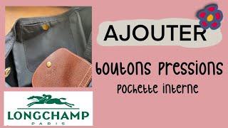 LONGCHAMP Rajouter un bouton pression à la pochette du sac pliage [upl. by Lledrac698]