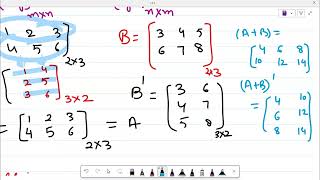 Matrices Linear Algebra  Transpose of a Matrices Symmetric and Skewsymmetric matrices  Part3 [upl. by Sharla]