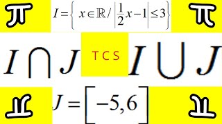 Valeur absolue et intervalles Intersection et réunion de deux intervalles [upl. by Eilatan]