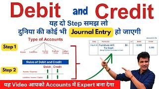 Journal Entries Accounting  Rules of Debit and Credit in Accounts  Golden Rules of Accounts [upl. by Mallon]