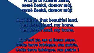 Hymne national de la République tchèque CZENFR paroles [upl. by Aicekat]