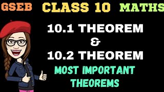 Maths Theorem 101Theorem 102 Circles  Std 10 Gseb boardexam2024 theorems gsebstd10 pyqs [upl. by Colbye]