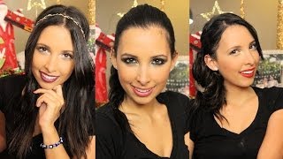 3 ideas de MAQUILLAJE FACIL para NAVIDAD [upl. by Kcirdot]