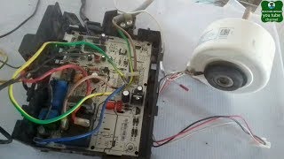 Ac air conditioner split indoor unit blower motor testing how to remove not working capacitor wiri [upl. by Ahsenac622]