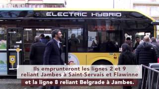 Les nouveaux bus hybrides de Namur [upl. by Irrep]