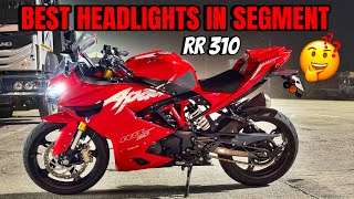 2025 Apache RR 310 got Best Headlights in Segment🔥 [upl. by Dnalevelc]