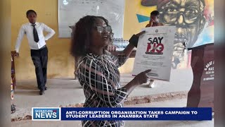 ANTICORRUPTION ORGANISATION TAKES CAMPAIGN TO STUDENT LEADERS IN ANAMBRA STATE  SIGNATURE TV [upl. by Odraode]