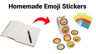 How to make Stickers at homeDiy Emoji StickerSticker kaise banate hainhomemadeStickermakesticker [upl. by Selokcin]