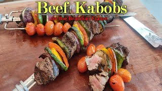 Easy Beef Kabobs on the Brazilian Flame Rotisserie Grill [upl. by Diehl]