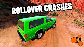 Rollover Crashes  BeamNGdrive [upl. by Saiasi]