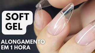 SOFT GEL PASSO A PASSO RÁPIDO ESMALTAÇÃO EM GEL PERMANTE ALONGAMENTO DE UNHA [upl. by Rot]