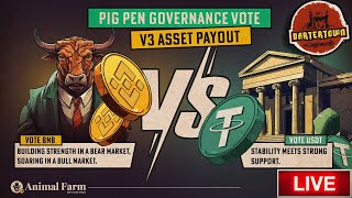 TIME TO VOTE ANIMAL FARM BNB VS USDT PIGS WILL FLY AMA  DRIP NETWORK [upl. by Imuy758]