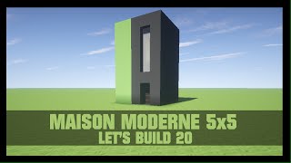 TUTO  COMMENT CONSTRUIRE UNE MAISON MODERNE 5X5 DANS MINECRAFT [upl. by Milburr]