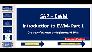 SAP EWM Introduction to EWM Basics amp Warehouse Structure with Activities [upl. by Viccora]