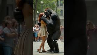 Unlikely Pair Gorilla and Girlfriend Dance Together [upl. by Truc80]