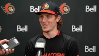 Adam Gaudette postgame availability — Jan 15 2022 [upl. by Favata]