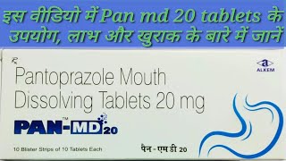 pan md 20 tablet  pan md 20  pantoprazole mouth dissolving tablets [upl. by Aymer]