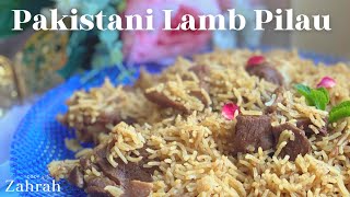 Pakistani Lamb Pilau  Eid special weddings comfort rice dish [upl. by Gairc]