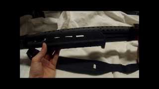 Magpul Forend on Mossberg 590 with Heat Shield [upl. by Aleakim330]