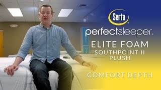 Serta Perfect Sleeper Elite Memory Foam Southpoint II Plush Mattress Comfort Depth 1 [upl. by Laney]