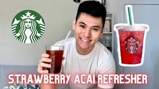 How to Make Starbucks Strawberry Açaí Refresher AT HOME  Vinnie Vlogs [upl. by Kynthia]