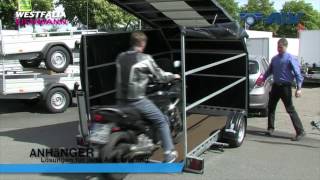 Anhänger für Motorradtransport und Autotransport  Westfalia Eichmann [upl. by Natale]