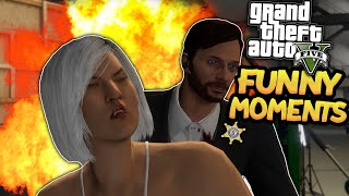 GTA Online Bail bonds Funny Moments  TAKING HER IN [upl. by Yekim]