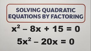 Solving Quadratic Equations by Factoring MathTeacherGon  Grade 9 Math [upl. by Kcirrez908]