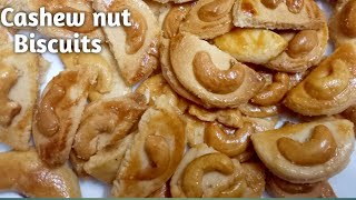 Cashewnut Cookies  Kaju biscuits  Easy homemade biscuits recipe [upl. by Knarf693]