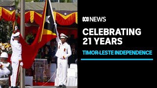 TimorLeste celebrates 21 years of independence  ABC News [upl. by Ekeiram]