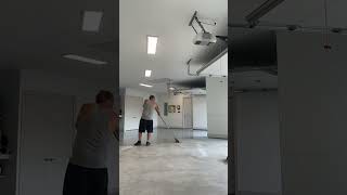 Priming 1000 square foot floor DreamGarageSpecialist LakewayTexas [upl. by Analra]