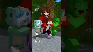 quotRunning With Bigger And Bigger JJs Sister  MAIZEN Minecraft Animation shortsquot [upl. by Eiuol838]