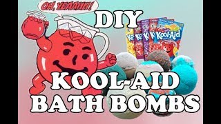 EASY KOOLAID BATH BOMBS  Simple Recipe with Kitchen Ingredients [upl. by Aig]