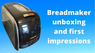 Breadmaker unboxing and first impressions Lakeland touchscreen breadmaker [upl. by Eirrod964]