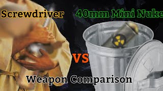 Screwdriver VS 40mm Mini Nuke barotrauma weapon comparison [upl. by Euqinom]