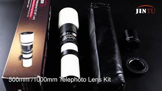 JINTU 500mm1000mm Super Telephoto Lens Feature Review [upl. by Eneres]