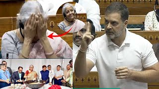 Rahul Gandhis Aggressive Speech on Nirmala Sitharaman Halwa Ceremony in Lok Sabha  Rae Bareli MP [upl. by Fennell]